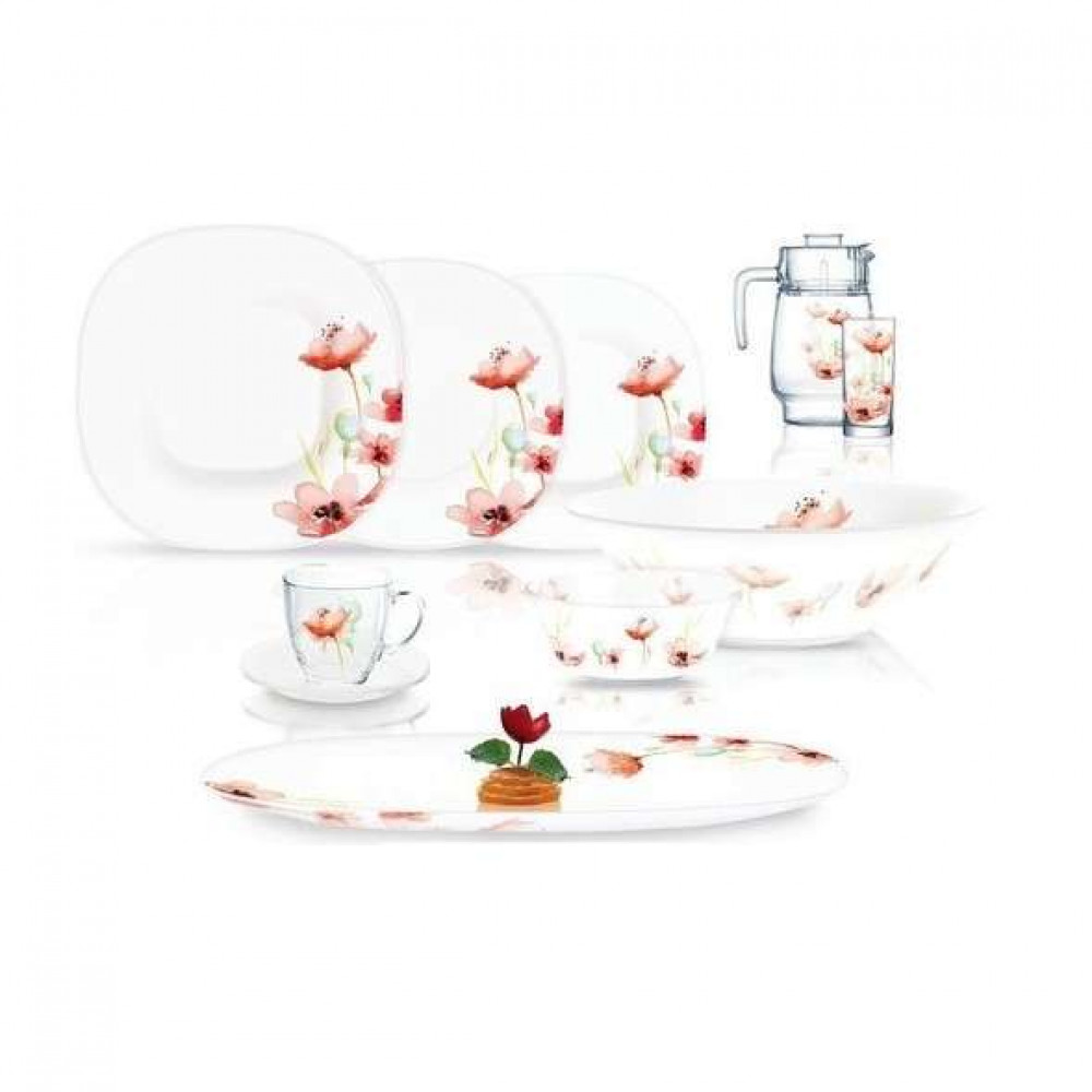 Столовый сервиз 46пр. 6 персон Luminarc Carine Florenza White N2214 Столовый сервиз 46пр. 6 персон Luminarc Carine Florenza White N2214