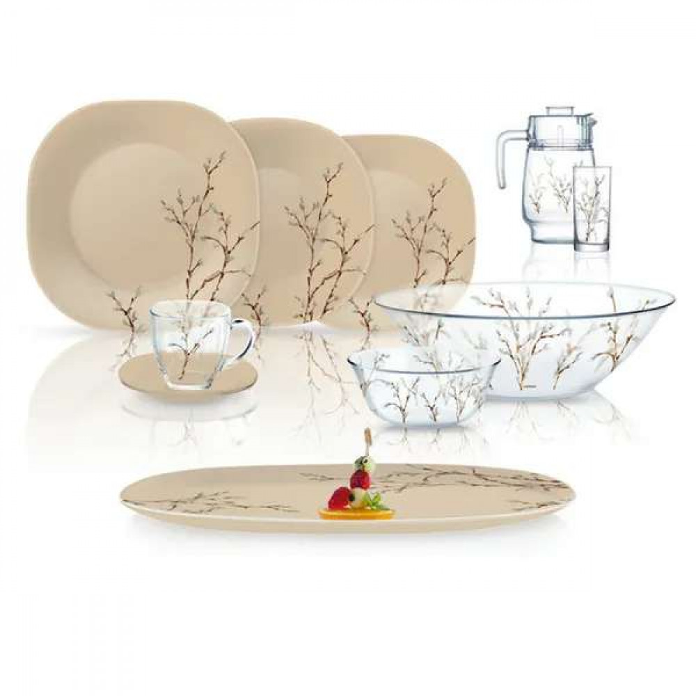 Столовый сервиз 46пр. 6 персон Luminarc Carina Hana Beige P7322 Столовый сервиз 46пр. 6 персон Luminarc Carina Hana Beige P7322