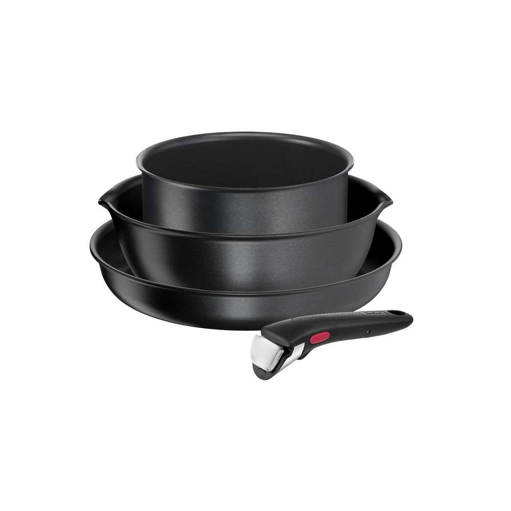 Набор посуды со съемной ручкой 4 предмета 18/22/26см Tefal Ingenio Daily Chef Black L7629453 Набор посуды со съемной ручкой 4 предмета 18/22/26см Tefal Ingenio Daily Chef Black L7629453